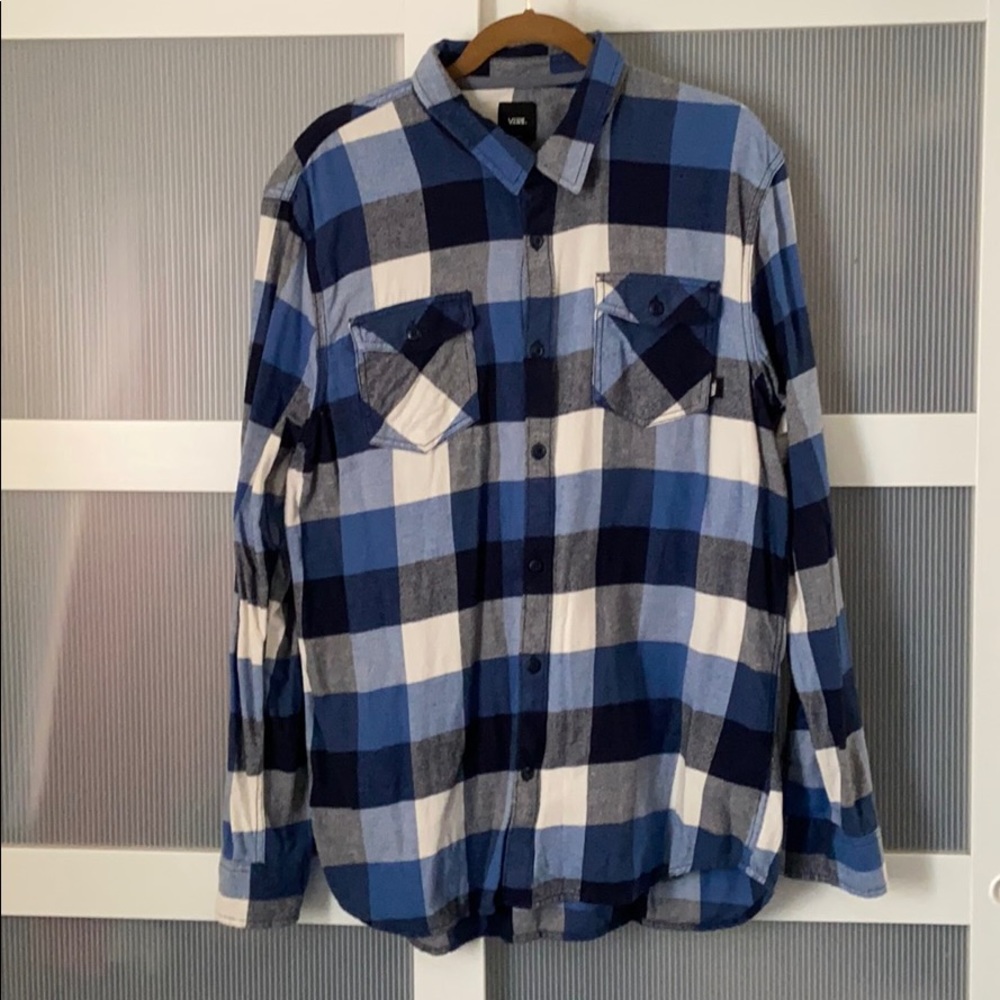 VANS blue flannel shirt
